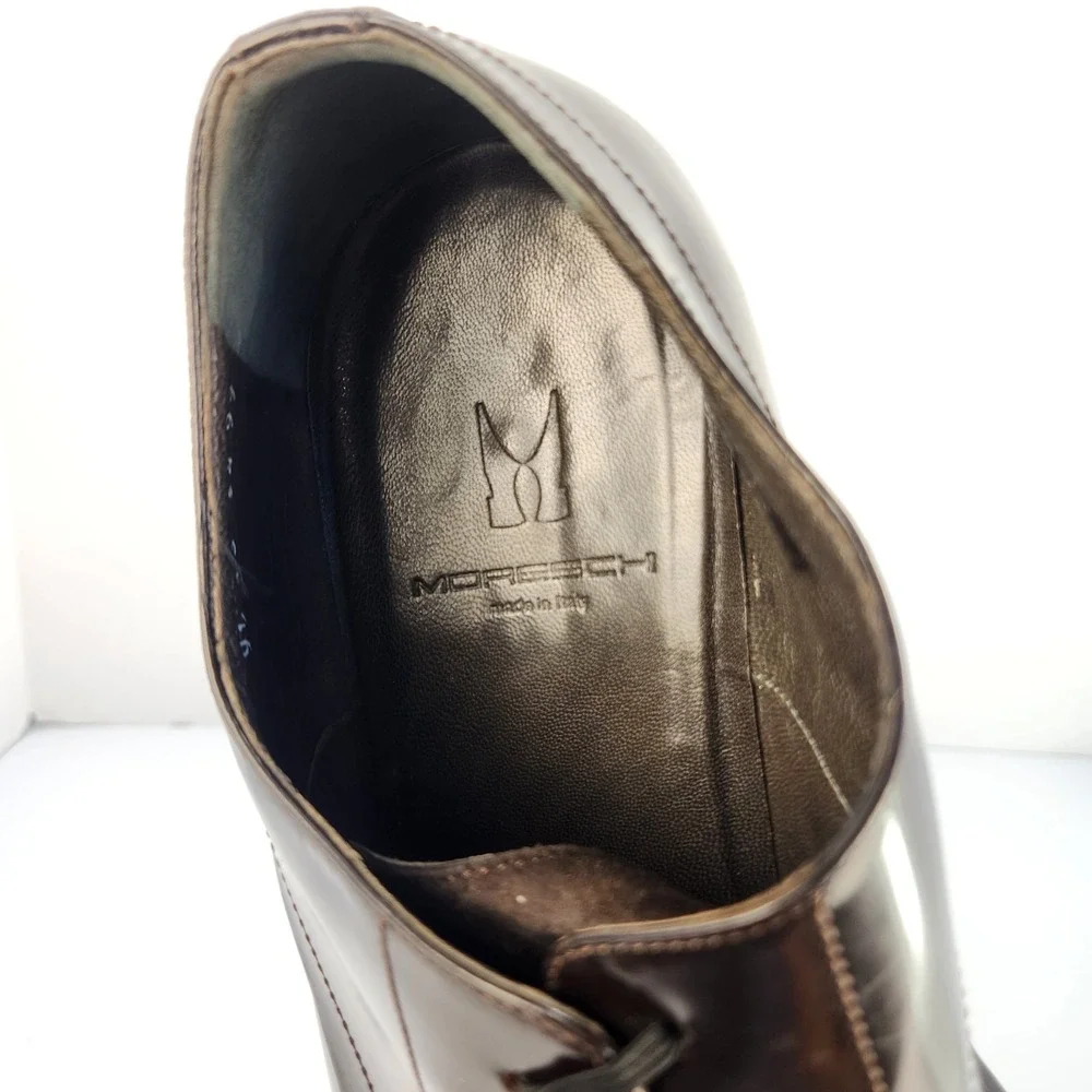 Moreschi Italy Brown Leather Suede Derby Dress Classic Shoes Men's Size 9.5
